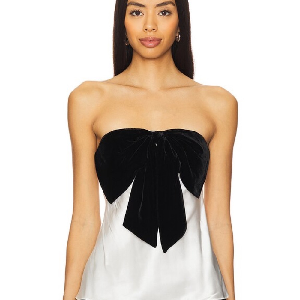 Cami NYC Lora Camisole in White Black NEW MED (WOM0025)